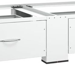 vidaXL Washing and Drying Machine Pedestal with Pull-Out Shelves White-BRWH-B0BN75KQPV