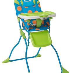 Cosco Simple Fold Deluxe High Chair With 3-Position Tray (Monster Syd)

