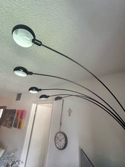 84” black 5-arm adjustable floor lamp