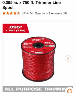 0.095 in. × 750 ft. Trimmer Line Spool
