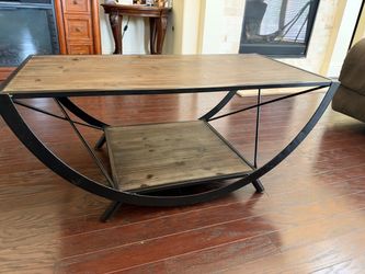 Industrial Wood and Metal Coffee Table