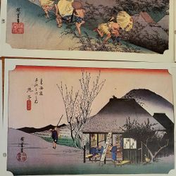 Hiroshige Ukiyo-e Woodblock Print - Fukuroi Station - Japanese Art Tokaido