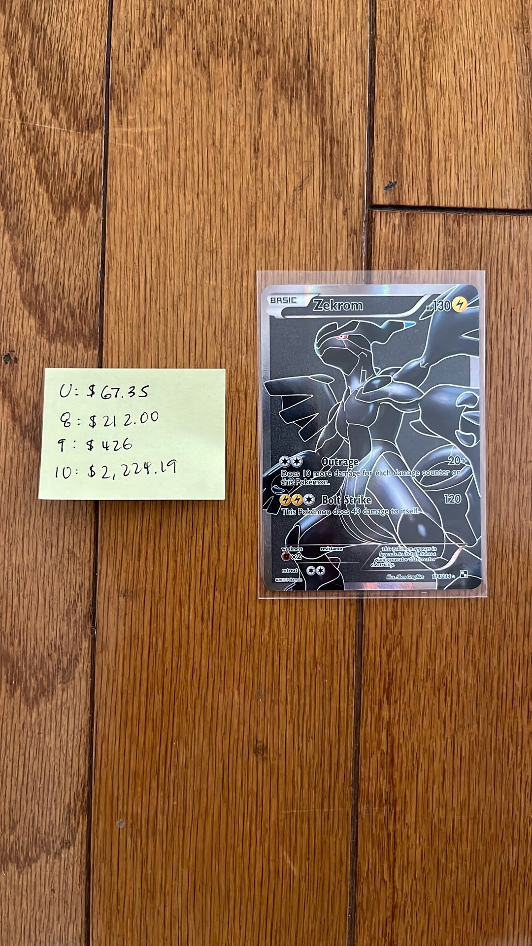 RARE Zekrom #114 Pokemon Card