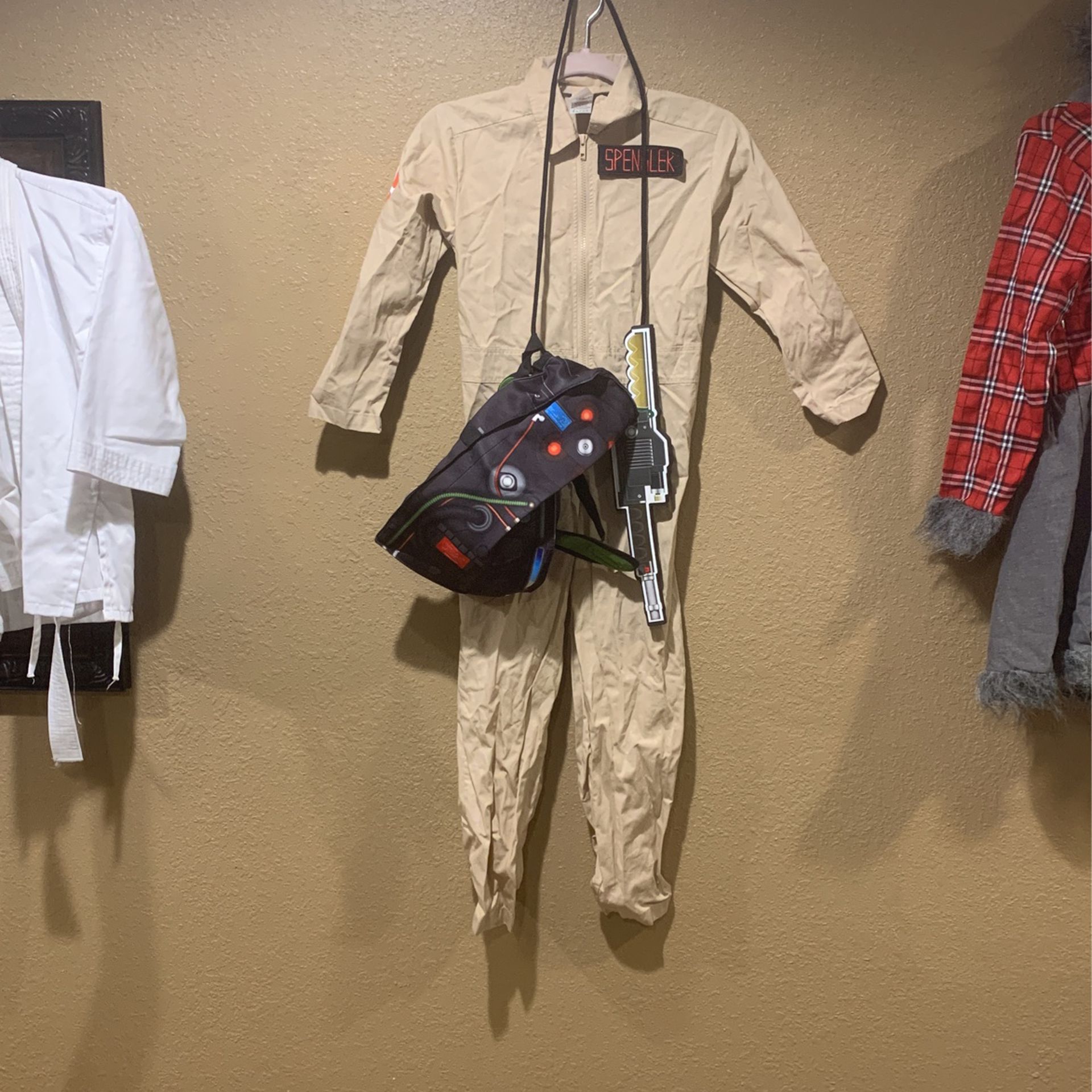 Kids Large Ghost Buster Costume With Backpack