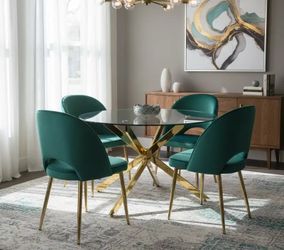 Green Gold Round Dining Set 🤓📍🔥🔥😎👍🏼