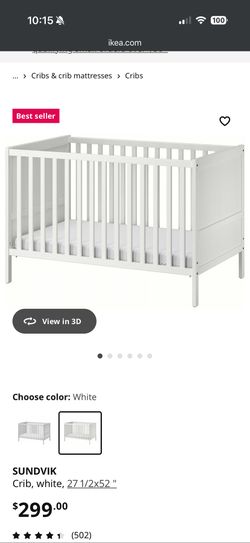 SUNDVIK IKEA cribs - White & Brown