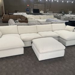 Light Cream White Feather Cloud Set