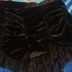 Black Velvet Shorts