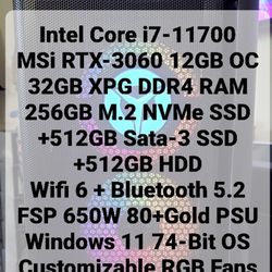 Gaming  PC Computer I7 11th-Gen, 32GB, RTX-3060 (Negotiable But NO LOWBALLERS Pls)