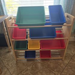 Kids Toy Shelving Storage Bins