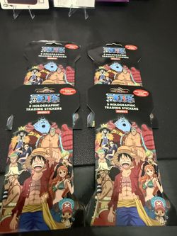 (4) One Piece Series 2 Holographic 5 Sticker Packs Luffy 2026