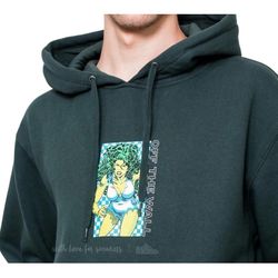 Vans x Marvel She-Hulk Pullover Hoodie Mens Medium Darkest Spruce Green New