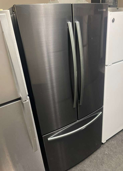 Deal on Samsung 3‑Door Refrigerator — Black Stainless, Clean Interior