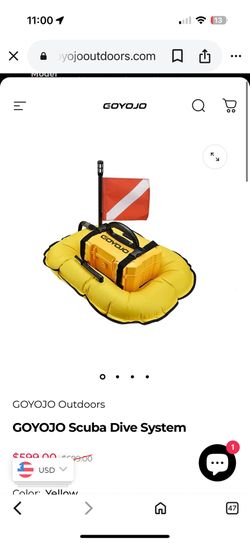 GOYOJO Scuba Dive System Open Box Portable Diving Air Pump Snorkel Kit Color Random