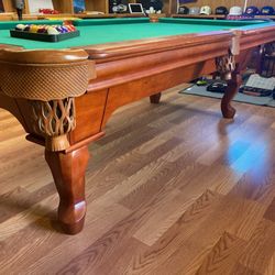 Pool Table Free Delivery 8 Foot With New Felt Of Your Choice
