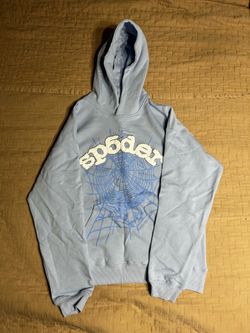 blue rhinestone spider hoodie
