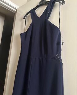 Lulus Navy Lace-Accent Women’s Jumpsuit