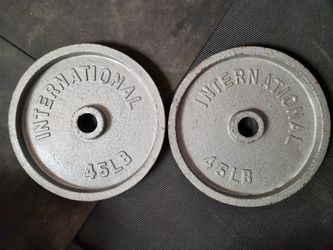 International 45lb Deep Dish Olympic Weight Plates