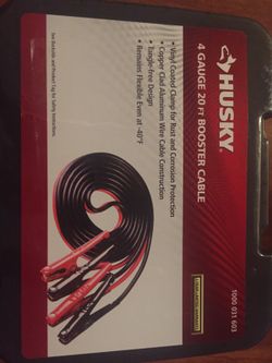 Husky 20 ft. 4-gauge UL booster cable