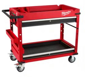Milwaukee 40 in. 2-Drawer Steel Work Cart