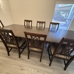 Ethan Allen Dining Table And 8 Chairs