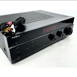 Insignia NS-R2001 2 Channel AM FM Stereo Receiver System Phono Input 200w Tested