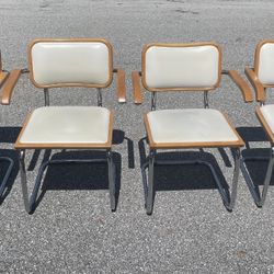 Vintage Mid Century Modern 70s Cantilever Chairs By Lowenstein 