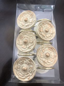 Hand Painted Shower Curtain  Hooks 