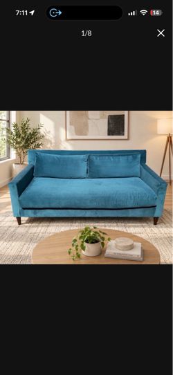 Teal Swayed Couch✨