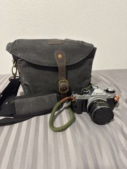 Canon AE-1 With Bag And Film Development Box