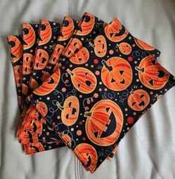 Set of 6 Halloween Pumpkin Placemats
