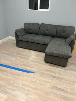 Dark Gray Sectional Sofa with Chaise