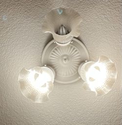 Semi Flush 3 Globe Light Fixture