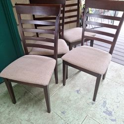 4 Chery Wood Dining Chairs