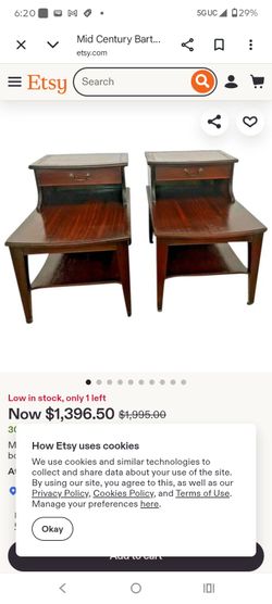 Mid century nightstand tables