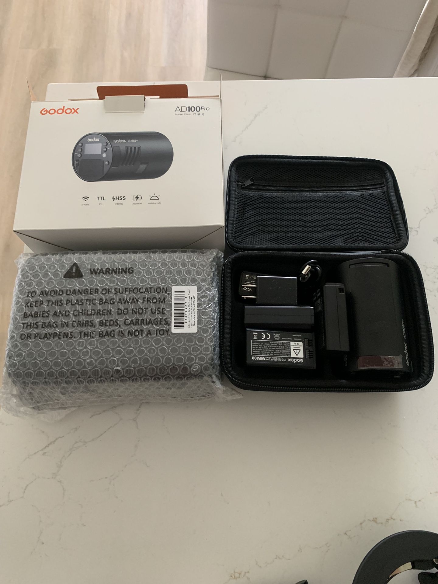 Batteria Godox WB100 Li-ion Per Flash AD100PRO - 7.2V/2600mAh, Alta Performance - Foto 2