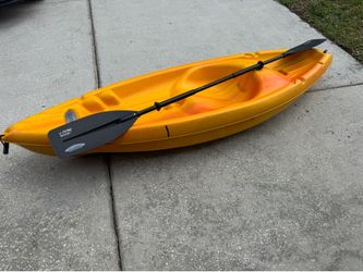 Kayak with paddle