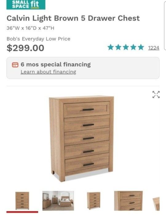 Calvin 5 Drawer Dresser