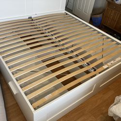 IKEA Brimnes King Bed Frame w/ Storage