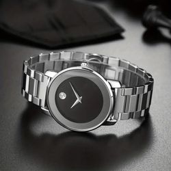 FASHION MENS CLASSIC BUSINESS STAINLESS STEEL ULTRA THIN QUARTZ WATCH 
