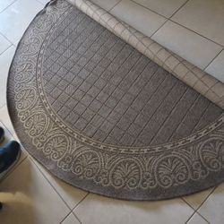 Rug Brown Print Round 200x2oo Cm