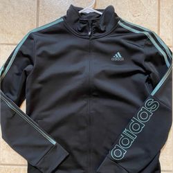 Green Adidas Zip Up Size Large
