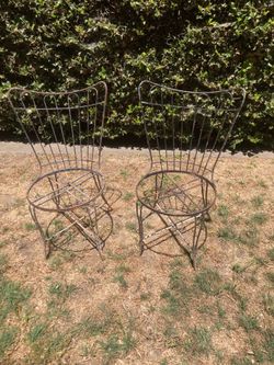 Vintage metal patio chairs