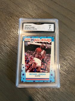 1989 Fleer Michael Jordan All-Stars Sticker GMA 7