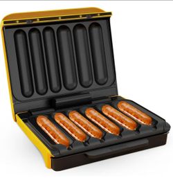 Hot Dogs Machine, Electric Grill with Oil Drip Tray & Cord Storage