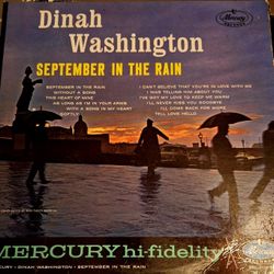 Vintage Dinah Washington September in the Rain Vinyl LP
