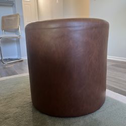 Threshold Bodrum Faux Leather Ottoman 