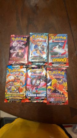 Six Pokémon booster packs