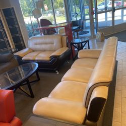 Leather Sofa And Love Seat In Stock For Immediate Delivery 