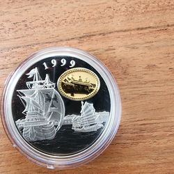 100 PATACAS Commemorative Coin For The Return Of Macau To China